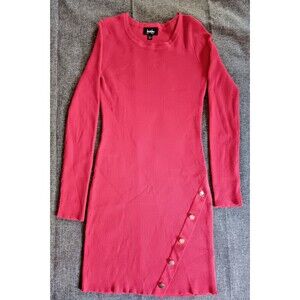 Dress size L New Womans  By And By Long sleeve Red Sweater Above Knee Hem